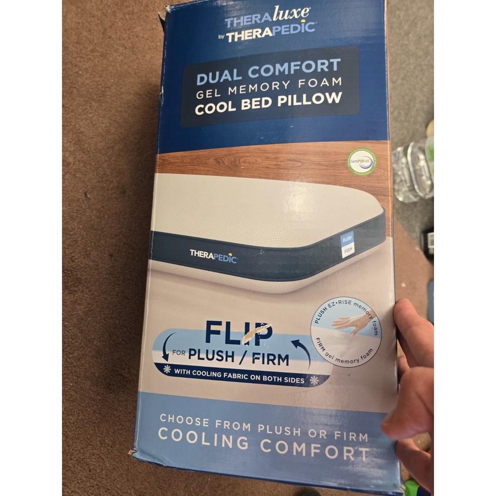 Theraluxe by Therapedic Dual Comfort Gel Memory Foam Pillow Open Box Queen